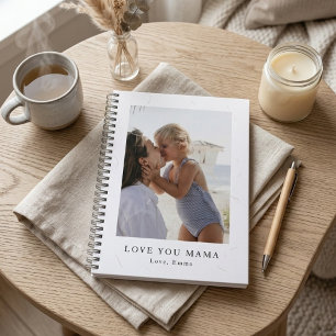 Personalisiertes Love You Mama Foto   Benutzerdefi Notizblock