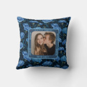 Personalisiertes Lovebird 25. Jubiläumswurfkissen Kissen (Rückseite)