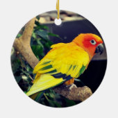 Personalisiertes Lovebird-Foto Keramik Ornament (Hinten)