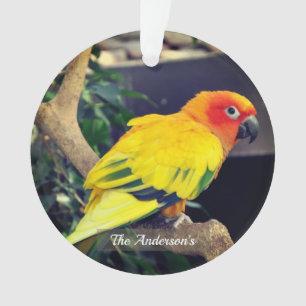Personalisiertes Lovebird-Foto Ornament