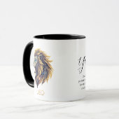 Personalisiertes Löwe-Sternzeichen Name und Eigens Tasse (Vorderseite Links)