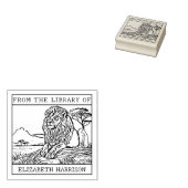 Personalisiertes LöwenBuchzeichen Gummistempel (Stempel)