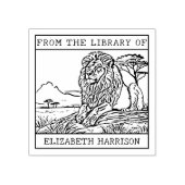 Personalisiertes LöwenBuchzeichen Gummistempel (Prägung)