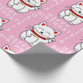 Personalisiertes Lucky Cat Art Geschenkpapier (Ecke)