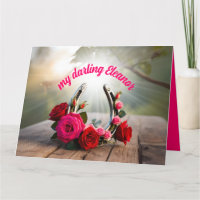 Personalisiertes Lucky Horseshoe und Rose Liebe