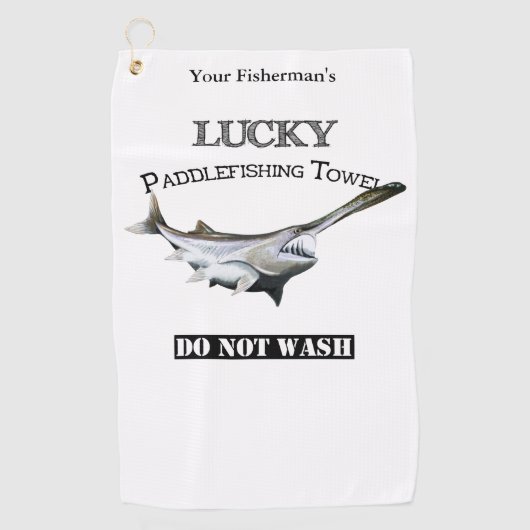 Personalisiertes Lucky Paddlefish Handtuch (Vorderseite)