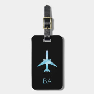 Personalisiertes Luftfahrt-Blau-Flugzeug-Gepäckanh Gepäckanhänger