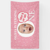 Personalisiertes lustiges BabyGesicht 1. Geburtsta Banner (Vertikal)