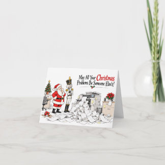 Personalisiertes lustiges Büro-Weihnachten Dankeskarte