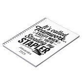 Personalisiertes lustiges Büro-Zitat Notizblock (Linke Seite)