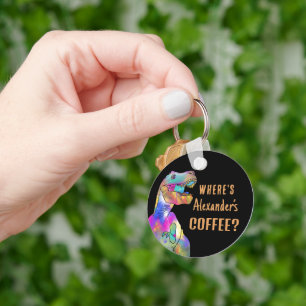 Personalisiertes lustiges Dinosaurier-Zitat Schlüsselanhänger