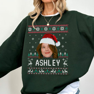 Personalisiertes lustiges Gesichtsfoto mit Weihnac Sweatshirt