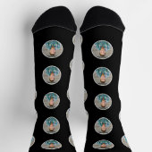 Personalisiertes lustiges Gesichtsfoto Socken (Oben)