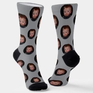 Personalisiertes lustiges Gesichtsfoto Socken