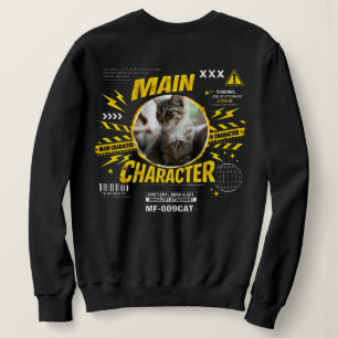 Personalisiertes lustiges Hauptcharakter-Katzenlie Sweatshirt