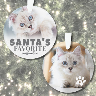 Personalisiertes lustiges Haustier-Foto Weihnachte Ornament
