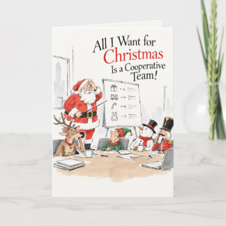 Personalisiertes Lustiges Kollege-Team-Weihnachten Feiertagskarte