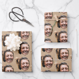 Personalisiertes Lustiges Kraft Individuelles Gesi Geschenkpapier Set