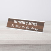 Personalisiertes, lustiges Office-Zeichen Schreibtischnamensplakette (Vorderseite )