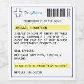 Personalisiertes, lustiges Rezept Weinetikett (Einzelnes Label)