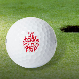 Personalisiertes lustiges rotes Comic-Book verlore Golfball