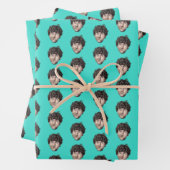 Personalisiertes Lustiges Türkis individuelles Ges Geschenkpapier Set (Beispiel)