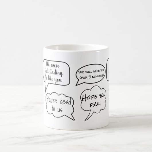 Personalisiertes, lustiges Verlass-Geschenk für Ar Kaffeetasse (Mittel)