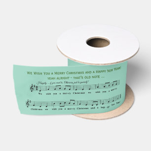 Personalisiertes lustiges "We Wish You a Merry Chr Satinband