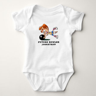 Personalisiertes Lustiges Zukünftiger Bowlingspiel Baby Strampler