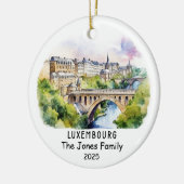 Personalisiertes Luxemburger Ornament, Europa Keramik Ornament (Links)