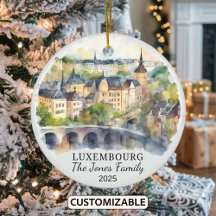 Personalisiertes Luxemburger Ornament, Geschenk Lu