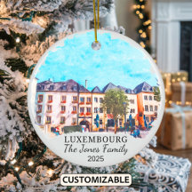Personalisiertes Luxemburger Ornament, Geschenk Lu