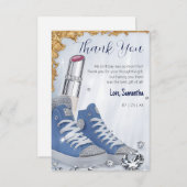 Personalisiertes luxuriöses Birthday Sneaker Ball Dankeskarte (Vorne/Hinten)