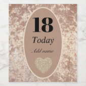 Personalisiertes luxuriöses Samtflaschenlabel 18. Weinetikett (Einzelnes Label)