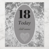 Personalisiertes luxuriöses Samtflaschenlabel 18. Weinetikett (Einzelnes Label)