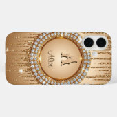 Personalisiertes Luxus-Monogramm-Design Case-Mate iPhone Hülle (Rückseite (Horizontal))
