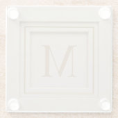 Personalisiertes Luxus-Monogramm Glasuntersetzer (Rückseite)