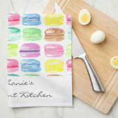 Personalisiertes Macaroon-Wasserfarben-Cute Geschirrtuch (Viertel Falte)