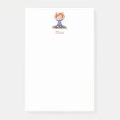 Personalisiertes Mädchen, das Yoga-Post-it®-Notize Post-it Klebezettel (Vorderseite)