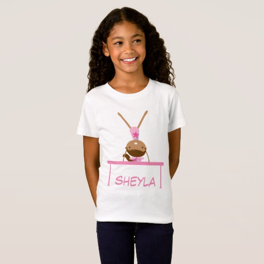 Personalisiertes Mädchen-Gymnastik-Shirt T-Shirt (Vorne ganz)