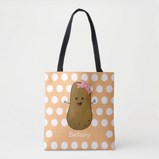 Personalisiertes Mädchen Kartoffel Tasche (Vorderseite)
