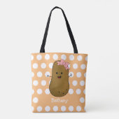 Personalisiertes Mädchen Kartoffel Tasche (Rückseite)