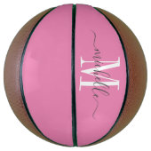Personalisiertes Mädchen Mit Monogramm Basketball (Vertikal)