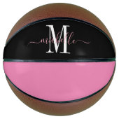 Personalisiertes Mädchen Mit Monogramm Basketball (Vorderseite)