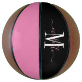 Personalisiertes Mädchen Mit Monogramm Basketball (Vertikal)