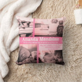 Personalisiertes Mädchen rosa Geburtsstunde Cushi Kissen (Decke)