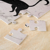 Personalisiertes Mädchen und Katze im Pariser Eiff Puzzle (Seite)