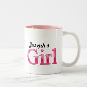 Personalisiertes Mädchen Zweifarbige Tasse