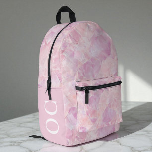 Personalisiertes Mädchenhaftes Rosa Edelstein Mädc Bedruckter Rucksack