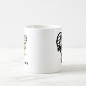 Personalisiertes Mädchentennis mit Bogen-Schlägern Kaffeetasse (Mittel)